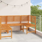 Conjunto de Bancos de Jardín 2 pcs Marrón
