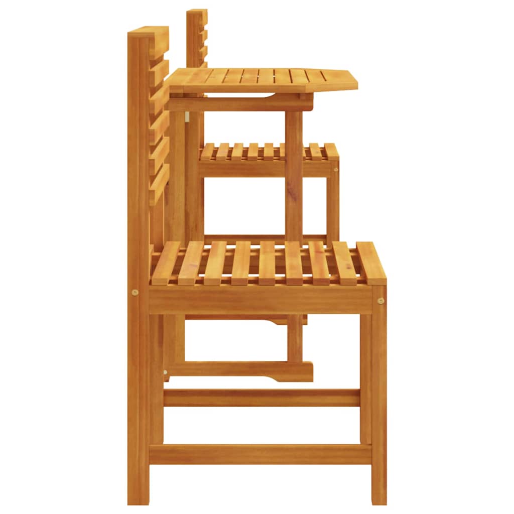 Juego Bistro de Jardín 3 pcs Marrón Madera de Acacia Sólida