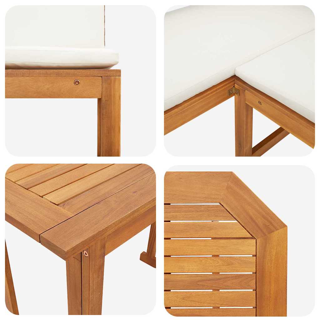 Conjunto de Bancos de Jardín 2 pcs Marrón