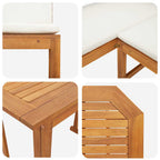 Conjunto de Bancos de Jardín 2 pcs Marrón