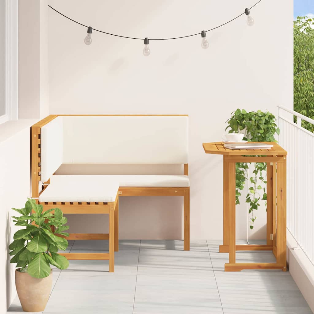 Conjunto de Bancos de Jardín 2 pcs Marrón
