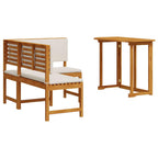 Conjunto de Bancos de Jardín 2 pcs Marrón