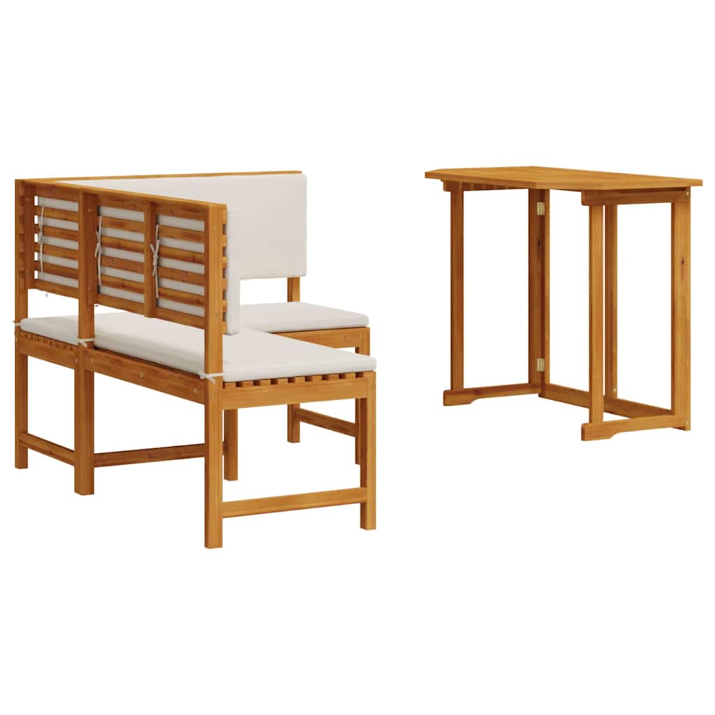 Conjunto de Bancos de Jardín 2 pcs Marrón