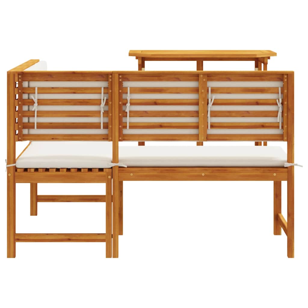 Conjunto de Bancos de Jardín 2 pcs Marrón