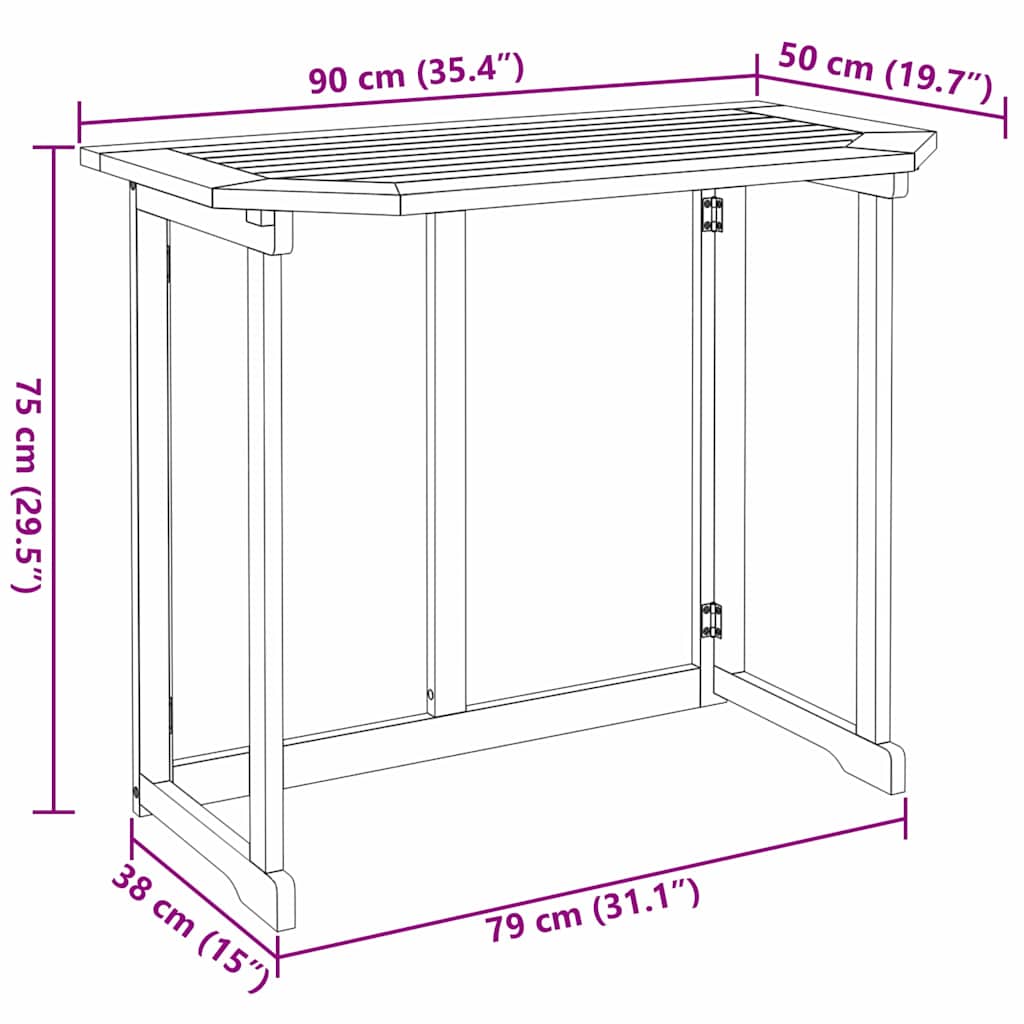 Conjunto de Bancos de Jardín 2 pcs Marrón
