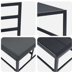 Muebles de Exterior 2 Pieza Negro y Antracita 70 x 71,5 x 71 cm