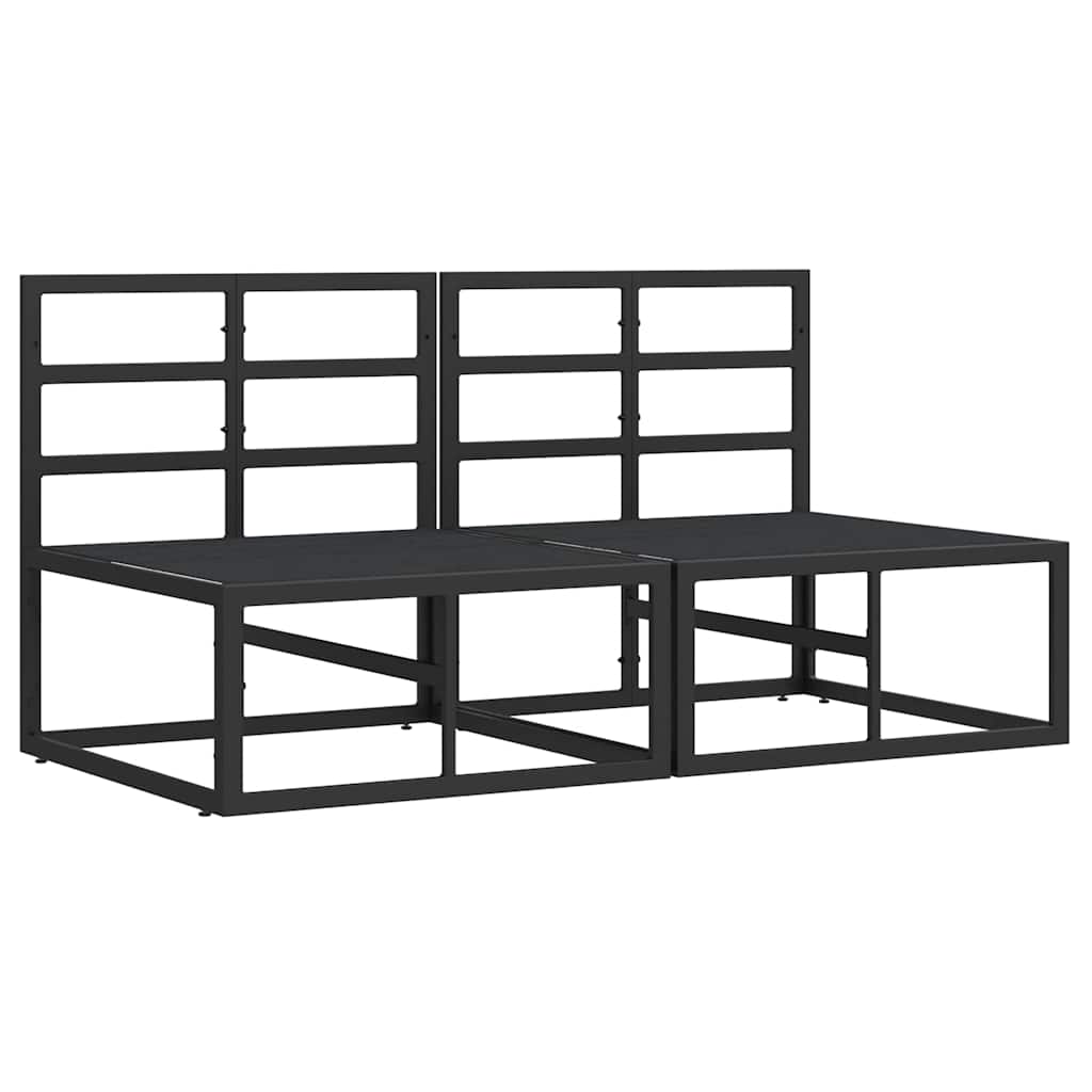 Muebles de Exterior 2 Pieza Negro y Antracita 70 x 71,5 x 71 cm
