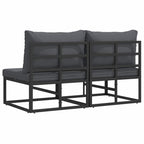 Muebles de Exterior 2 Pieza Negro y Antracita 70 x 71,5 x 71 cm