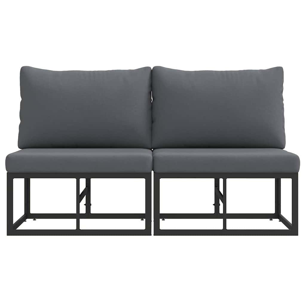 Muebles de Exterior 2 Pieza Negro y Antracita 70 x 71,5 x 71 cm