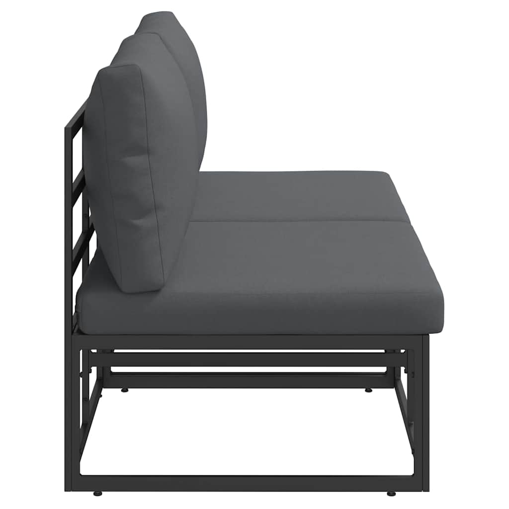 Muebles de Exterior 2 Pieza Negro y Antracita 70 x 71,5 x 71 cm
