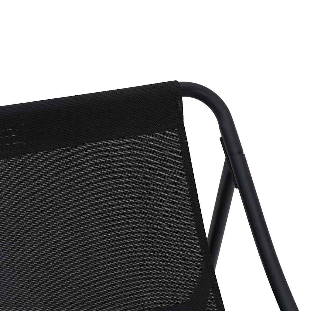 Muebles de jardín 3 pcs Negro Acero con revestimiento en polvo