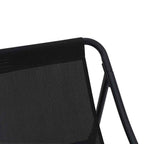 Muebles de jardín 3 pcs Negro Acero con revestimiento en polvo