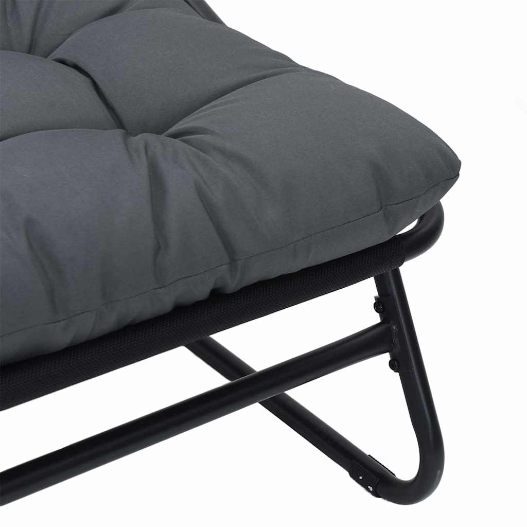 Muebles de jardín 3 pcs Negro Acero con revestimiento en polvo