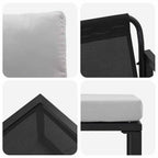 Muebles de jardín 4 pcs 2-Número de plazas Gris Claro Poliéster