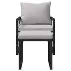 Muebles de jardín 4 pcs 2-Número de plazas Gris Claro Poliéster