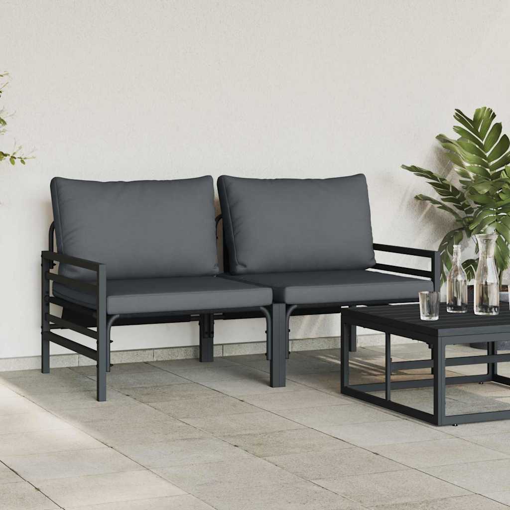 Muebles de Exterior 2 Pieza Antracita 80 x 80 x 71 cm Acero