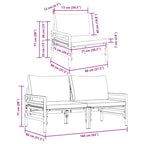 Muebles de Exterior 2 Pieza Antracita 80 x 80 x 71 cm Acero