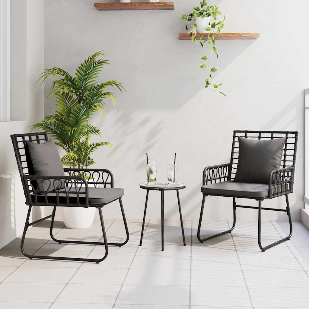 Banco de jardín Marrón y crema ratán sintético