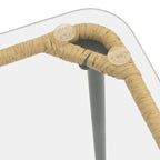 Mesa de Jardín Natural 80 x 40 x 45 cm ratán sintético
