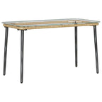 Mesa de Jardín Natural 80 x 40 x 45 cm ratán sintético