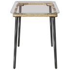 Mesa de Jardín Natural 80 x 40 x 45 cm ratán sintético