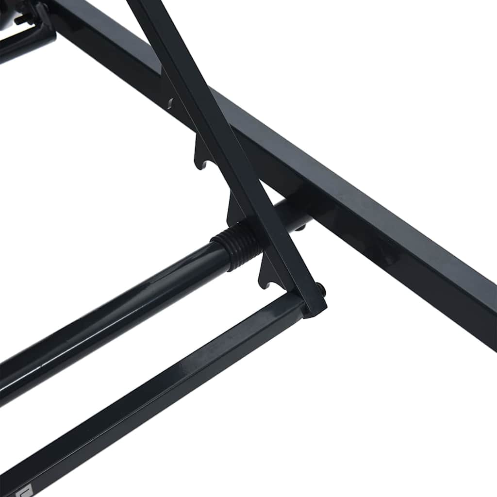 Tumbona 1-persona Negro y Antracita 197 x 54 x 86 cm Acero