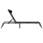 Tumbona 1-persona Negro y Antracita 197 x 54 x 86 cm Acero
