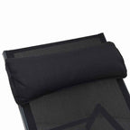Tumbonas 2-persona 3 pcs Negro y Antracita Acero