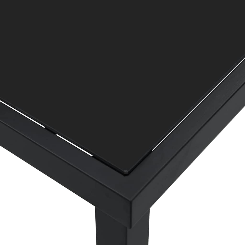 Mesa de Jardín Negro 140 x 70 x 73 cm Metal