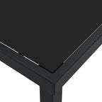 Mesa de Jardín Negro 140 x 70 x 73 cm Metal