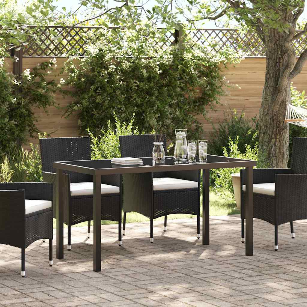 Mesa de Jardín Negro 140 x 70 x 73 cm Metal