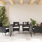 Mesa de Jardín Negro 140 x 70 x 73 cm Metal