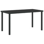 Mesa de Jardín Negro 140 x 70 x 73 cm Metal