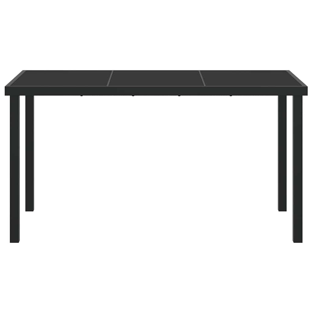 Mesa de Jardín Negro 140 x 70 x 73 cm Metal