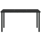 Mesa de Jardín Negro 140 x 70 x 73 cm Metal