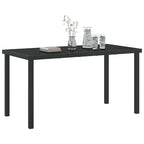 Mesa de Jardín Negro 140 x 70 x 73 cm Metal