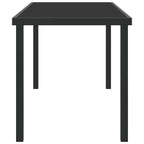 Mesa de Jardín Negro 140 x 70 x 73 cm Metal