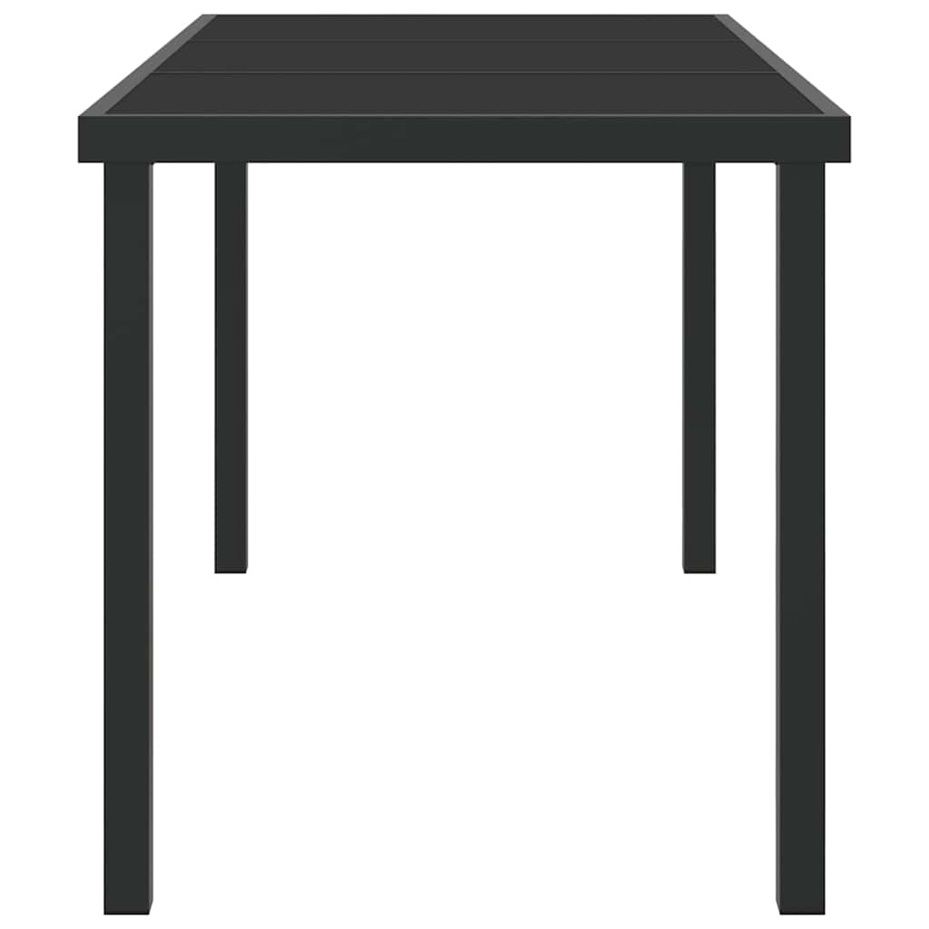 Mesa de Jardín Negro 140 x 70 x 73 cm Metal