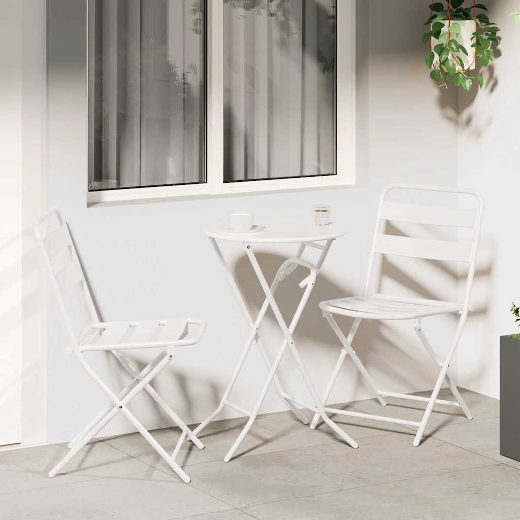 Juego Bistro de Jardín 3 pcs Acero