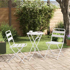 Juego Bistro de Jardín 3 pcs Acero