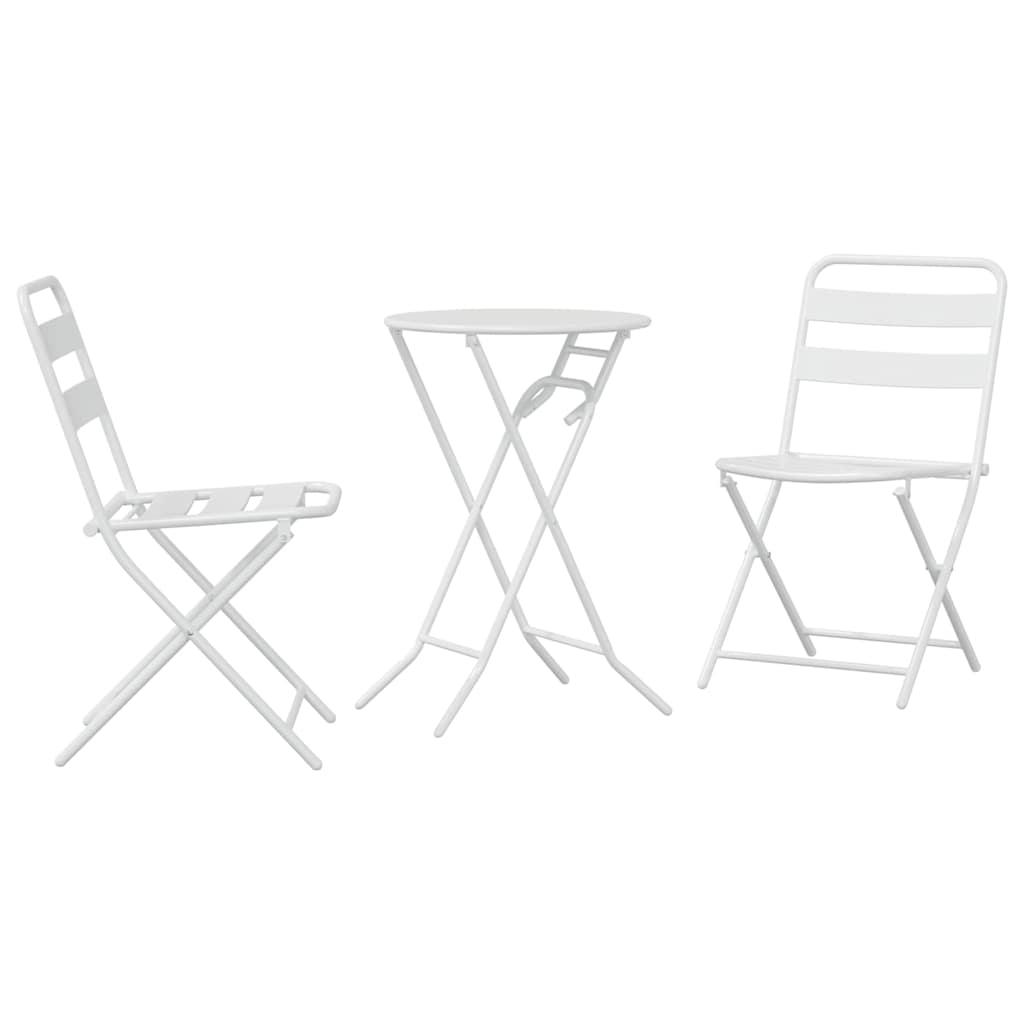 Juego Bistro de Jardín 3 pcs Acero