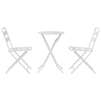 Juego Bistro de Jardín 3 pcs Acero