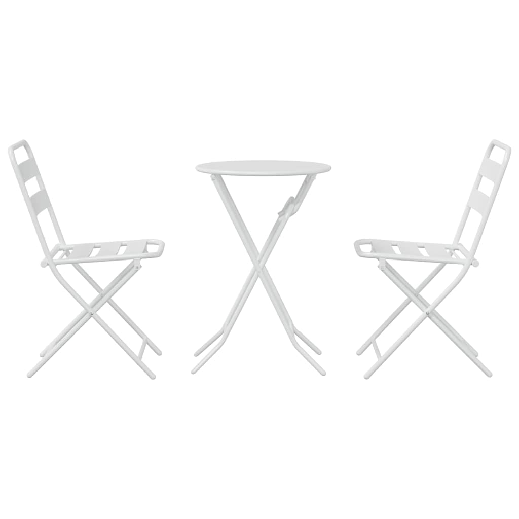Juego Bistro de Jardín 3 pcs Acero