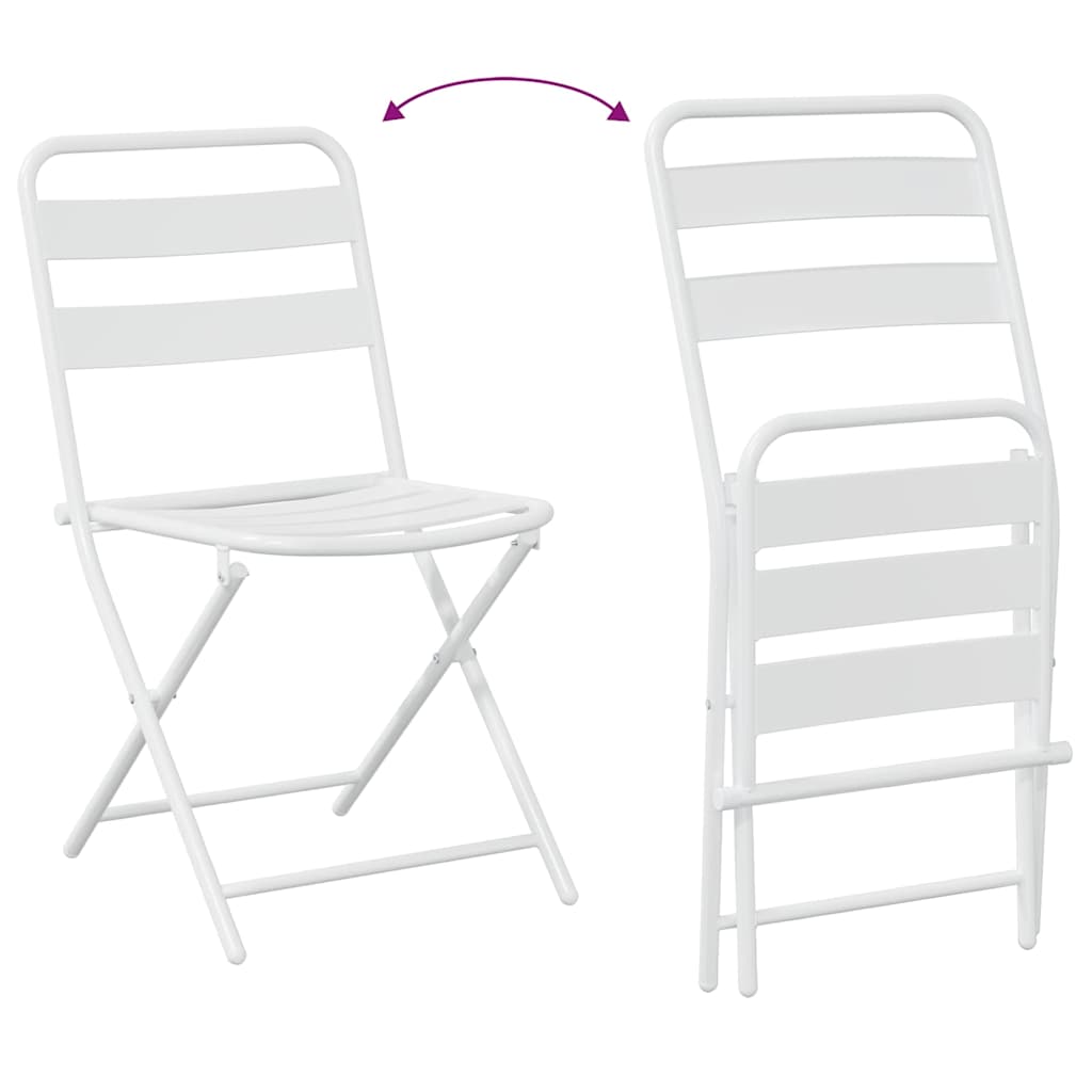 Juego Bistro de Jardín 3 pcs Acero