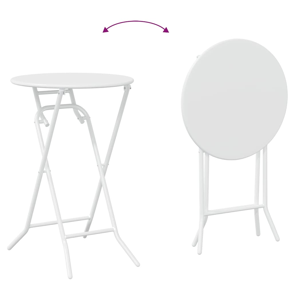 Juego Bistro de Jardín 3 pcs Acero