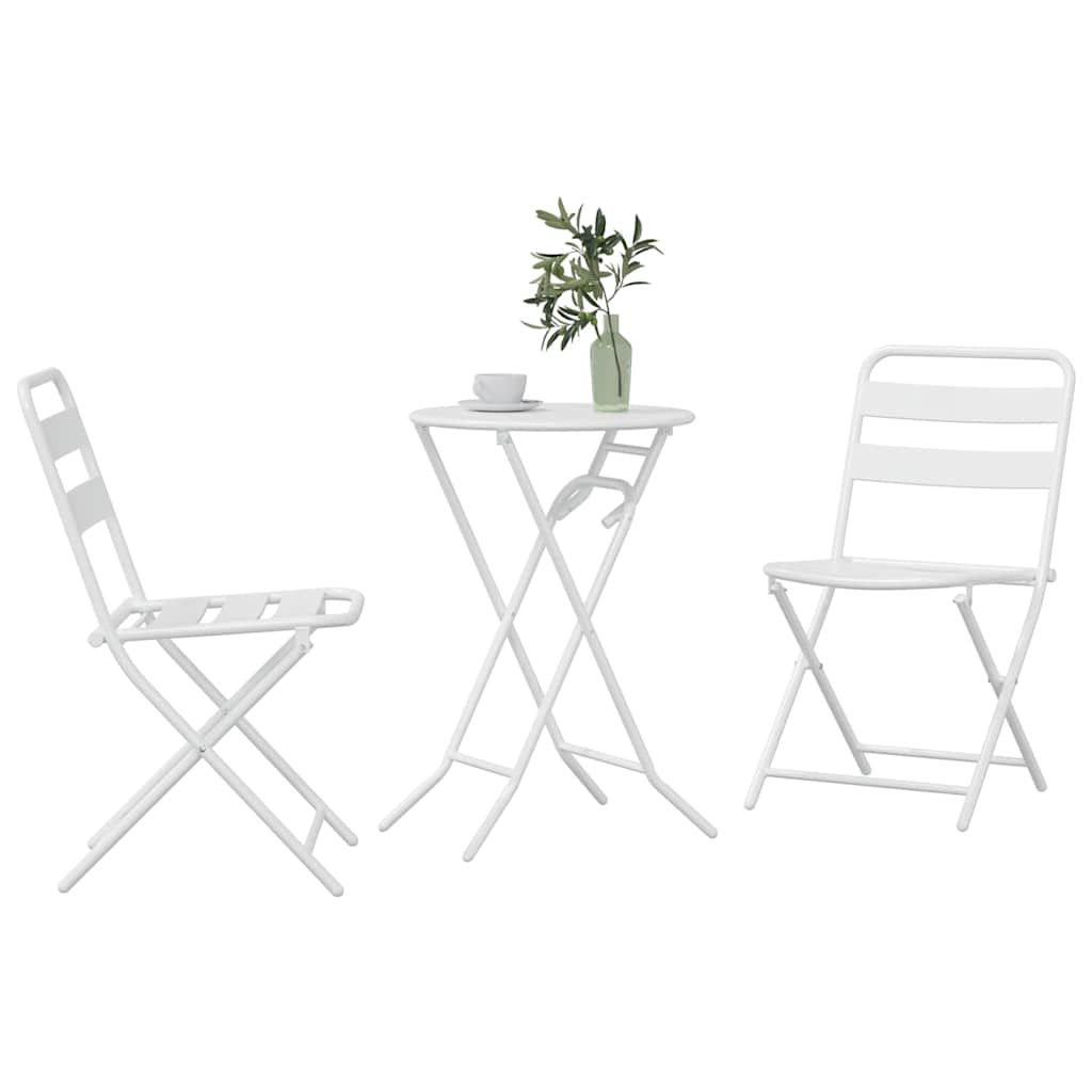 Juego Bistro de Jardín 3 pcs Acero