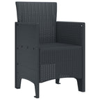 Silla de Jardín 2 pcs Antracita 53 x 49 x 85 cm Polipropileno