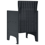 Silla de Jardín 2 pcs Antracita 53 x 49 x 85 cm Polipropileno