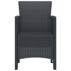 Silla de Jardín 2 pcs Antracita 53 x 49 x 85 cm Polipropileno