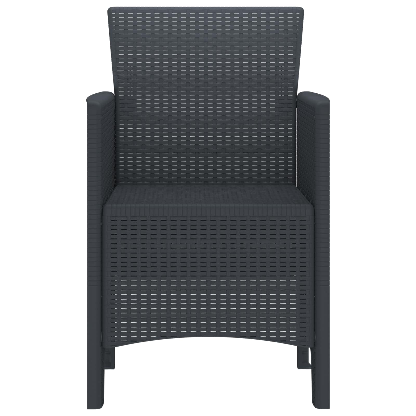 Silla de Jardín 2 pcs Antracita 53 x 49 x 85 cm Polipropileno